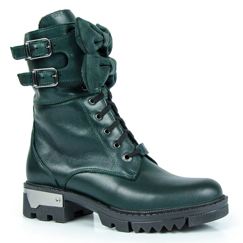 

Simen 3307A Botki Workery Trapery Skóra Zielone 37