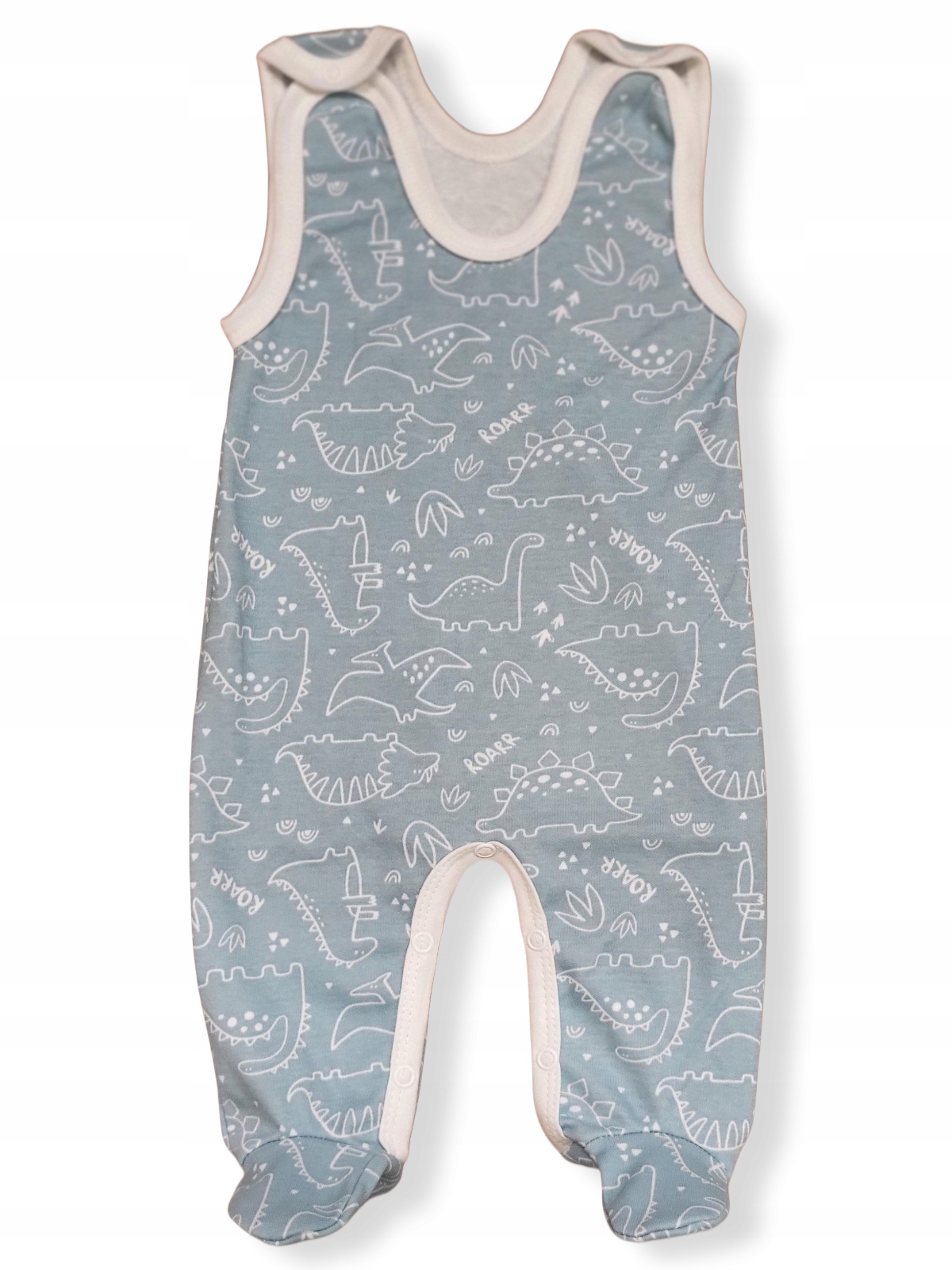 ŚPIOCHY śpioszki ROZPINANE 80 PIŻAMKA dla dzieci PAJAC w DINOZAURY