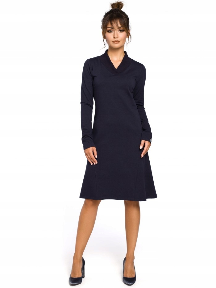 

Eu XXL B044 Sukienka z klinami i wstawkami ze ścią