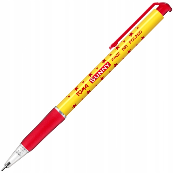 Długopis Automatyczny Z Czerwonym Wkładem Długopisy Do Pisania Toma 30 szt.