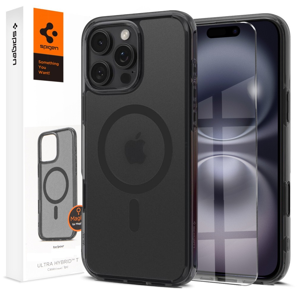 Pouzdro pro iPhone 16 Pro, Spigen Ultra Hybrid T Mag pro MagSafe Sklo na displej