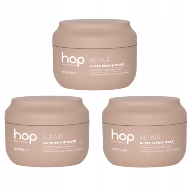 Montibello Hop Ultra obnovující maska 3x 200 ml pro poškozené vlasy