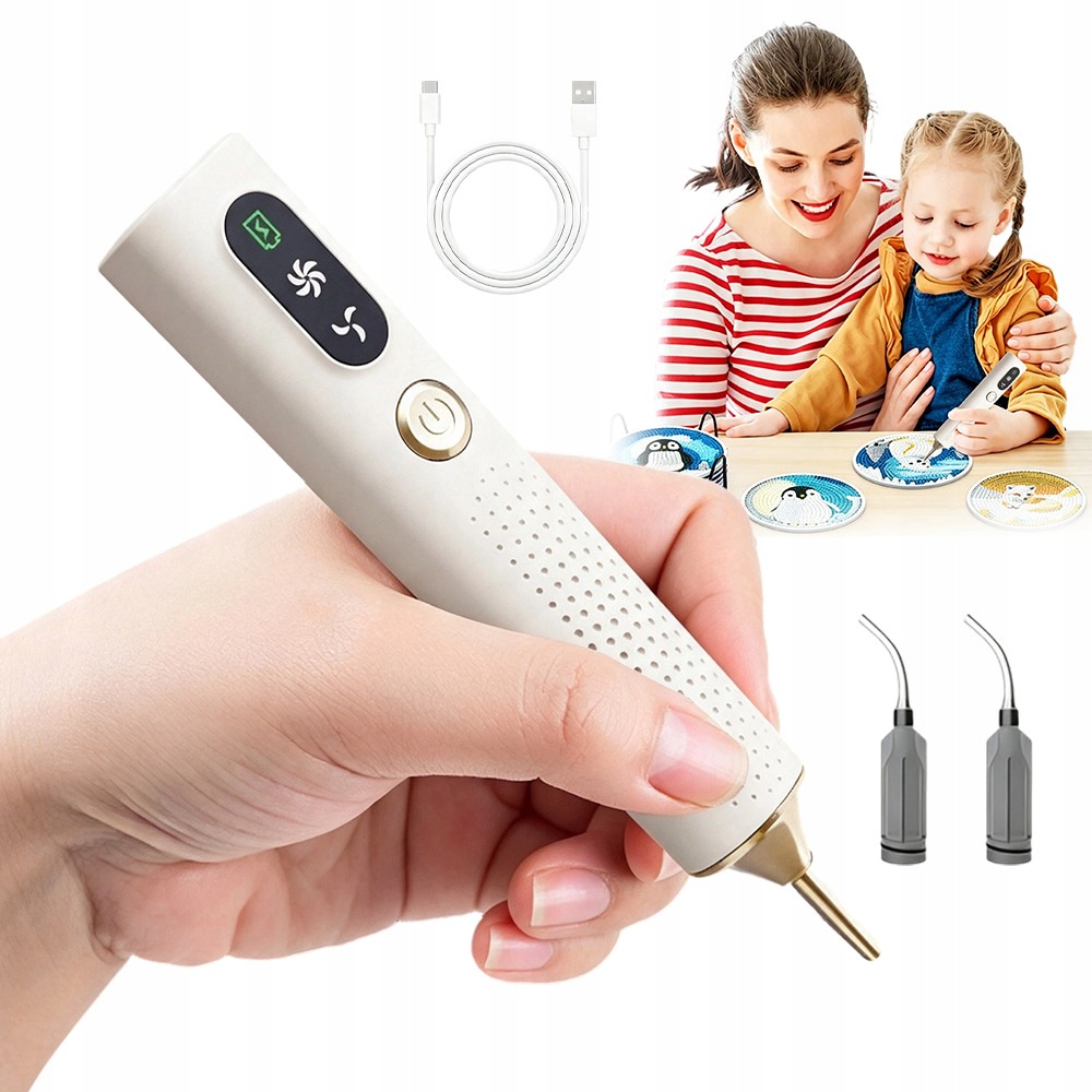 Elektrický Diamantový Propiska Pro Malování Sada Usb Náhradní Hlavice