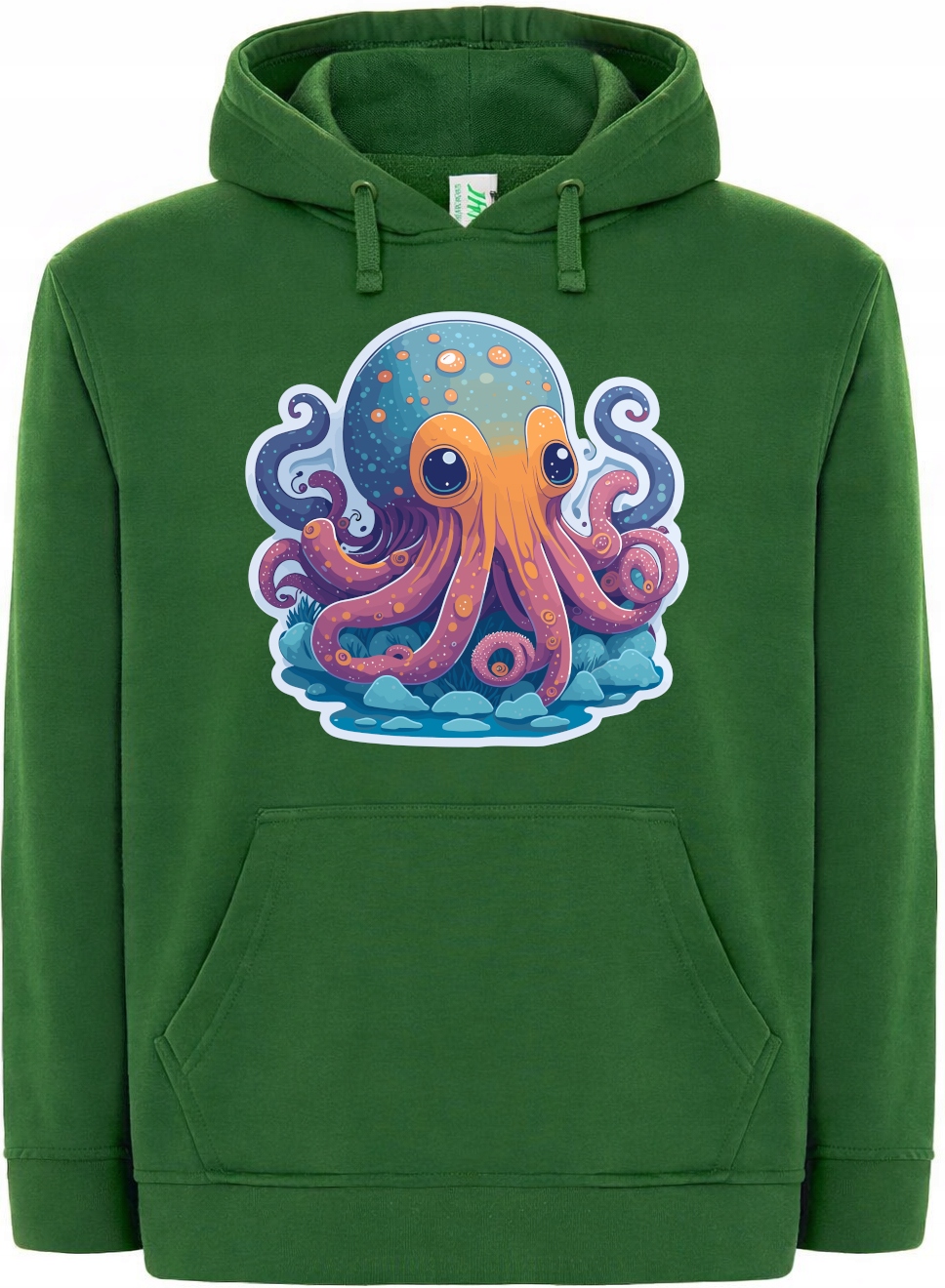 Mikina s kapucí Chobotnice Barevná Módní potisk r.XS