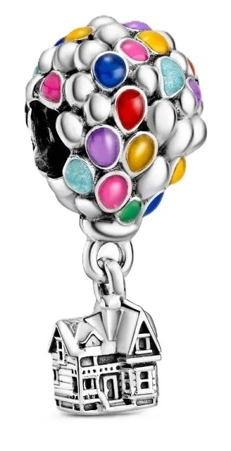 Přívěsek Pandora Disney Dům S Balónky 798962C01 Stříbrný Pro Dceru