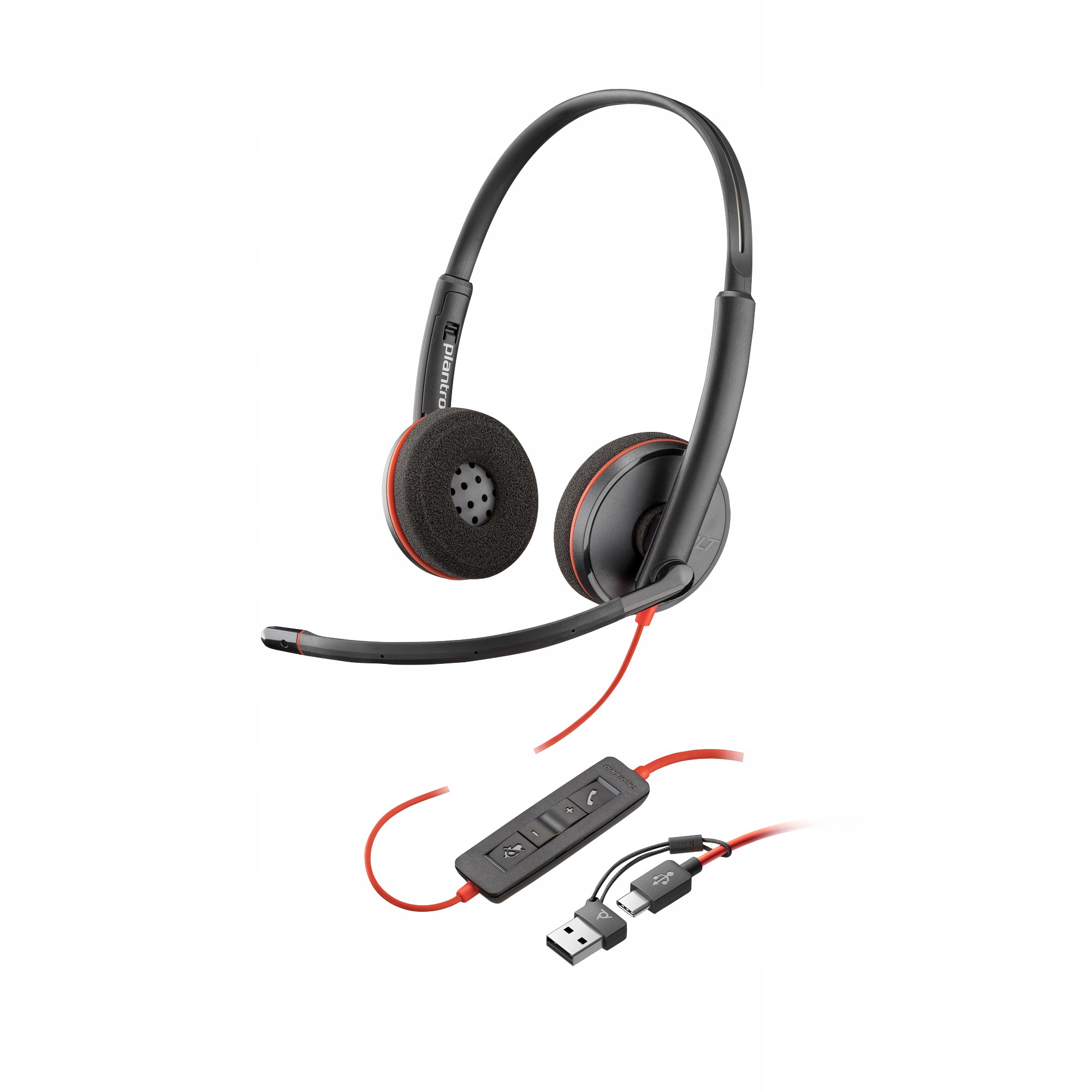 Poly Blackwire 3220 náhlavní souprava, Usb-c/ A adaptér, stereo 93S87AA