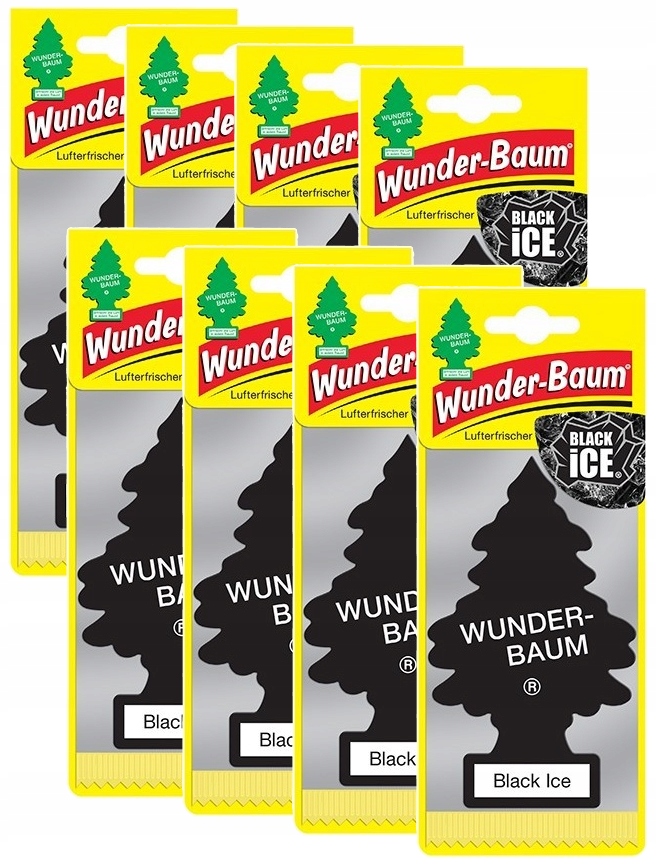 WUNDER BAUM Choinka Zapachowa Black Ice Classic Czarna Do Samochodu Auta
