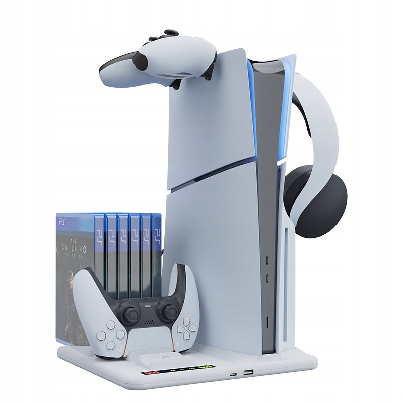 Organizátor Nabíjecí Stanice Pro DualSense+PS5 Slim 2023 Cooling Fan