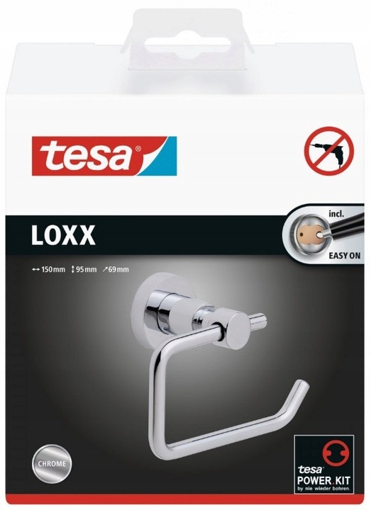 Uchwyt na papier toaletowy BEZ WIERCENIA tesa Loxx Marka Tesa