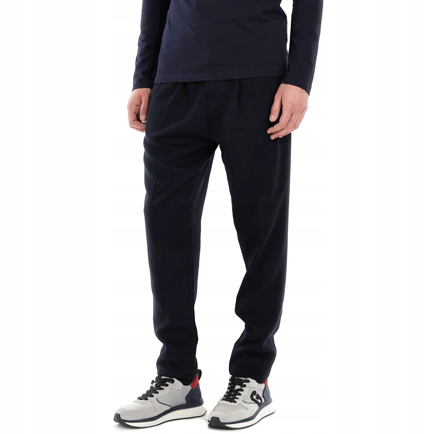 Guess Modré Kalhoty Casual Jednoduché Se Zipem Lyocell 34/32 Gga