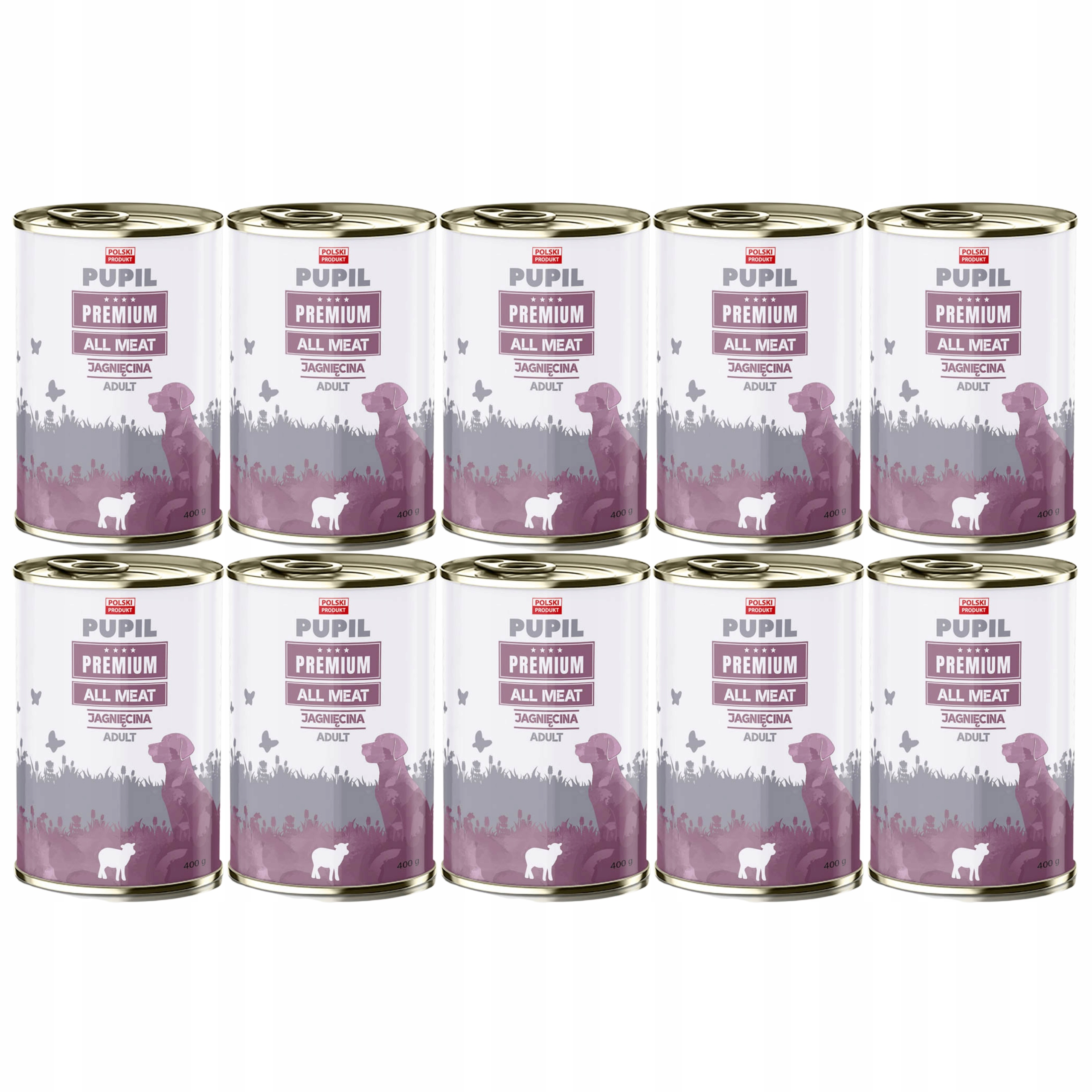Levně Pupil Premium All Meat Krmivo mokré pro psa Jehněčí 10 x 400 g