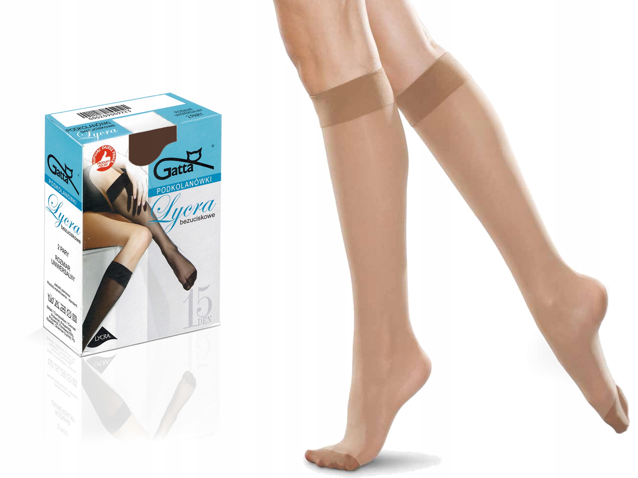 

Podkolanówki Gatta lycra, 15den, 2 pary, lyon, uni