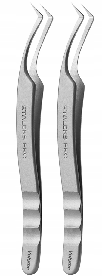 2 kusy Profesionální pinzeta na řasy Expert Type 2 Staleks Matné rukojeti