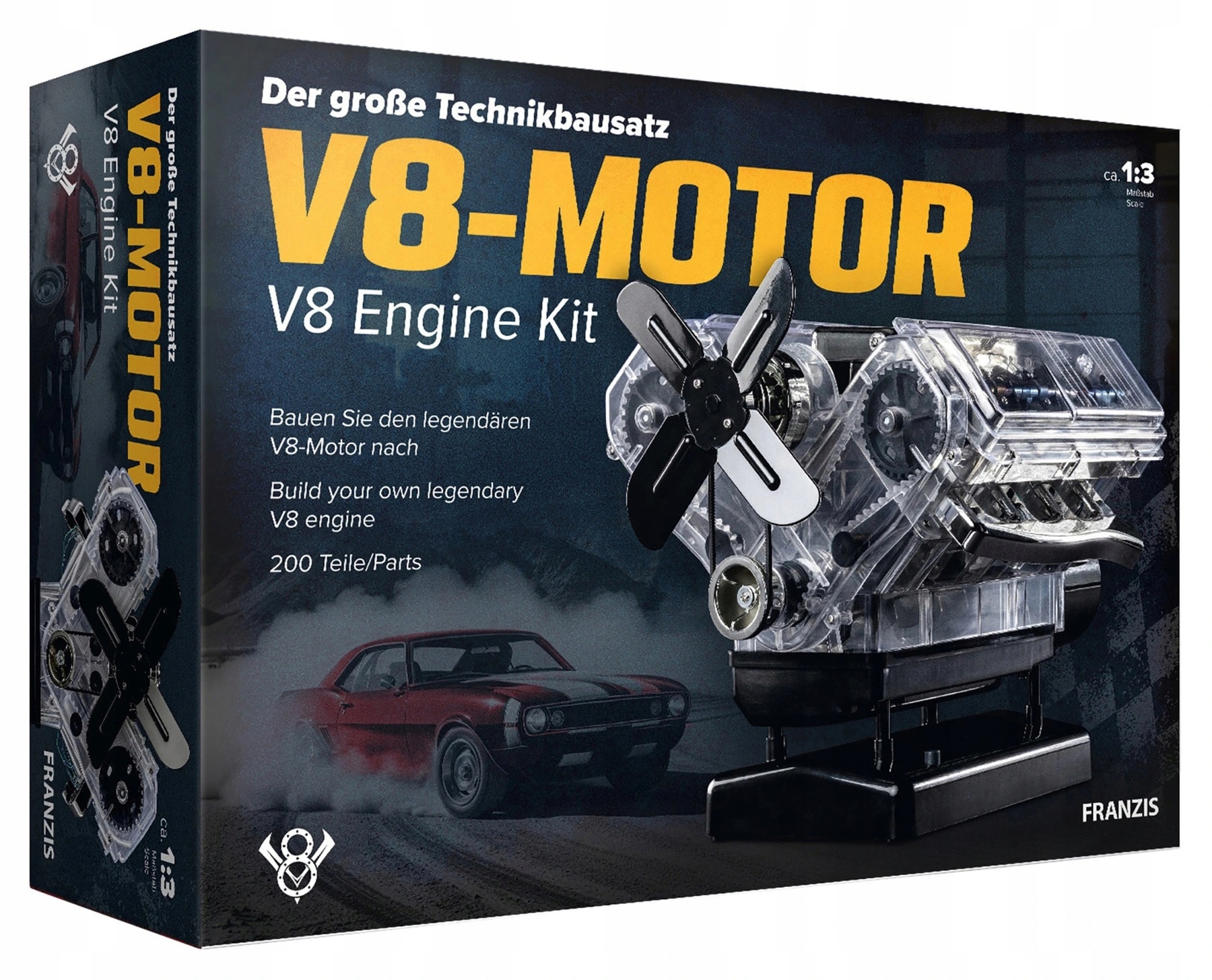 Franzis V8 model silnika spalinowego do składania
