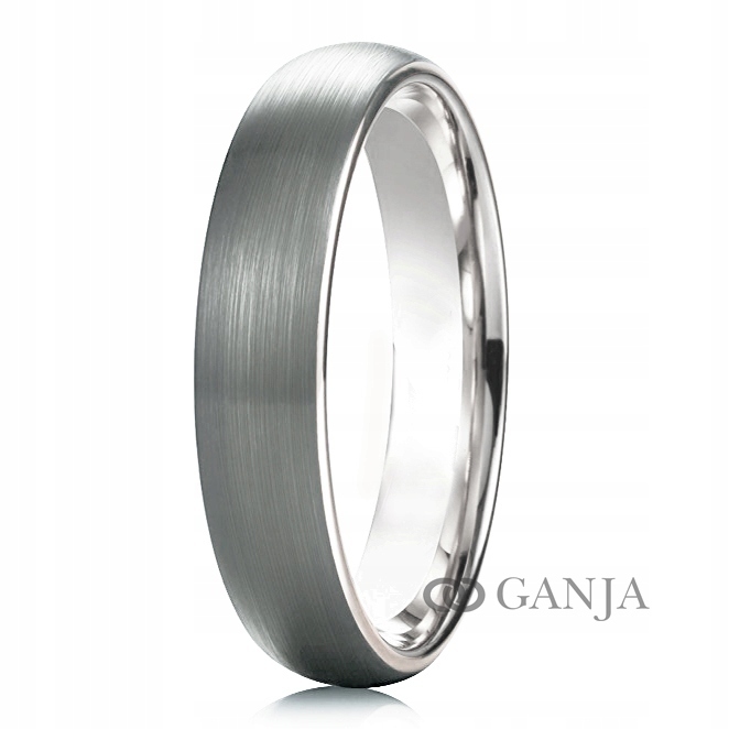 Obrączka tytanowa półokrągła szer. 4mm wzór BT12