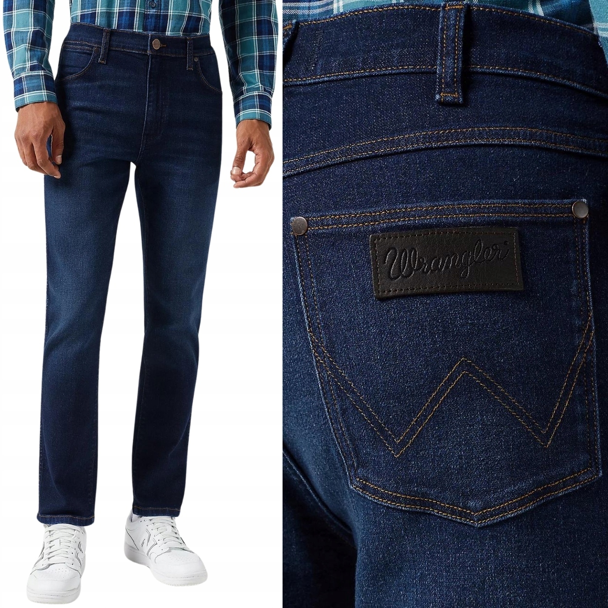 Wrangler Larston Night Shade Epic Soft přiléhavé džínové kalhoty W31 L34