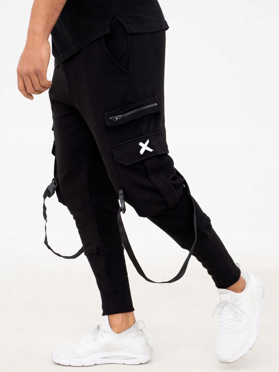 Spodnie BOJÓWKI 100 % BAWEŁNA POINT X Czarne L Marka inna