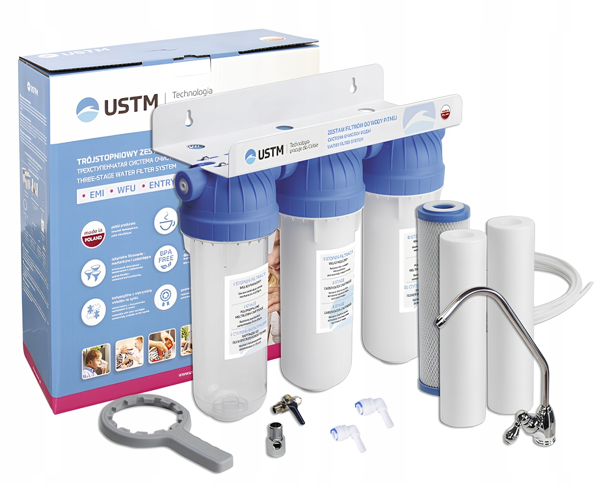 Třístupňová sada filtrace vody s přípojkou 1/2" Ustm FS3 Emi