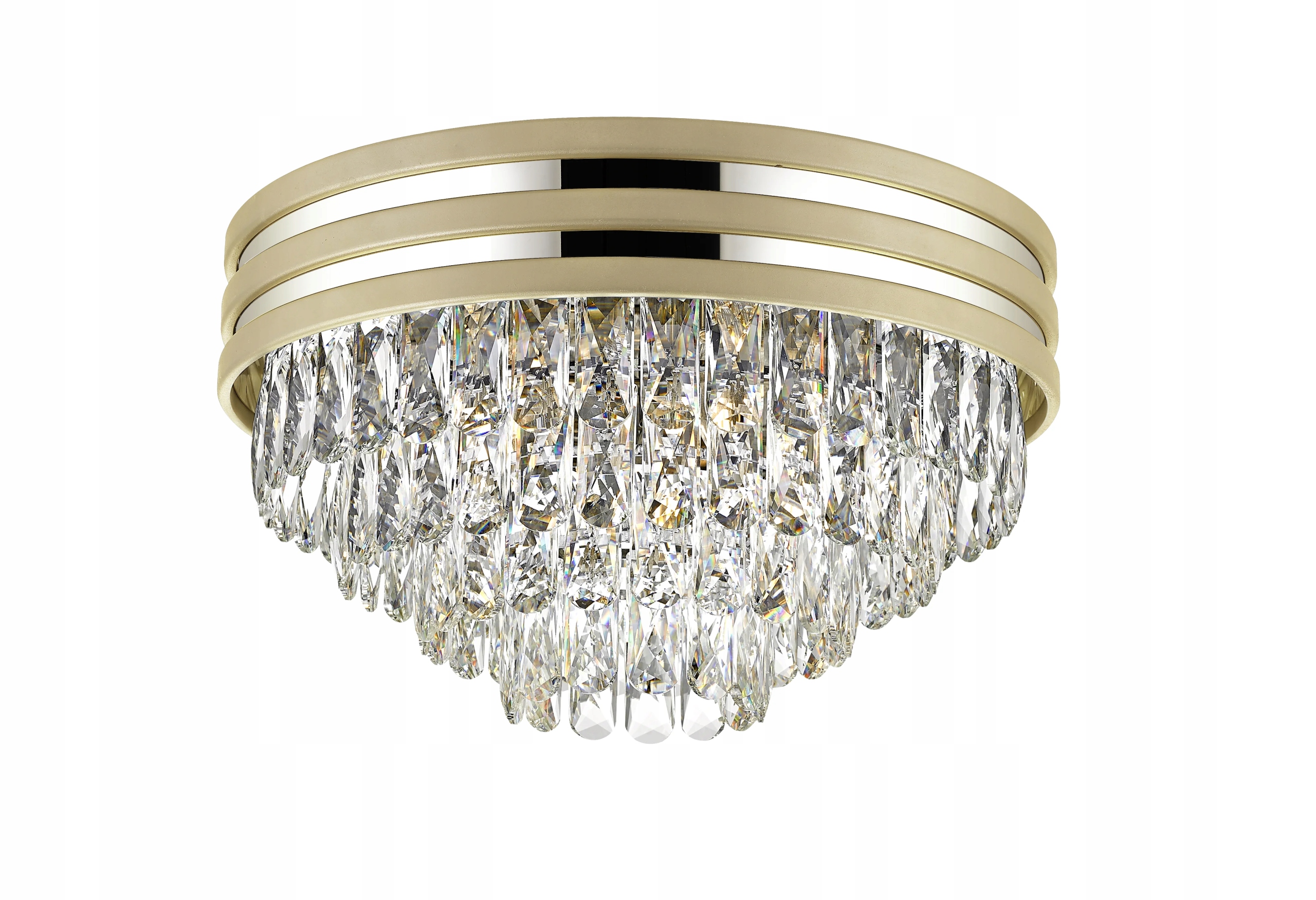 Stropná lampa Zuma Line Naica Kryštálová 5xE14 Zlatá