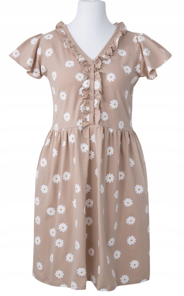 Eevi těhotenská košile pro maminku Linda vel XL na kojení druky Sedmikrásky Béžová