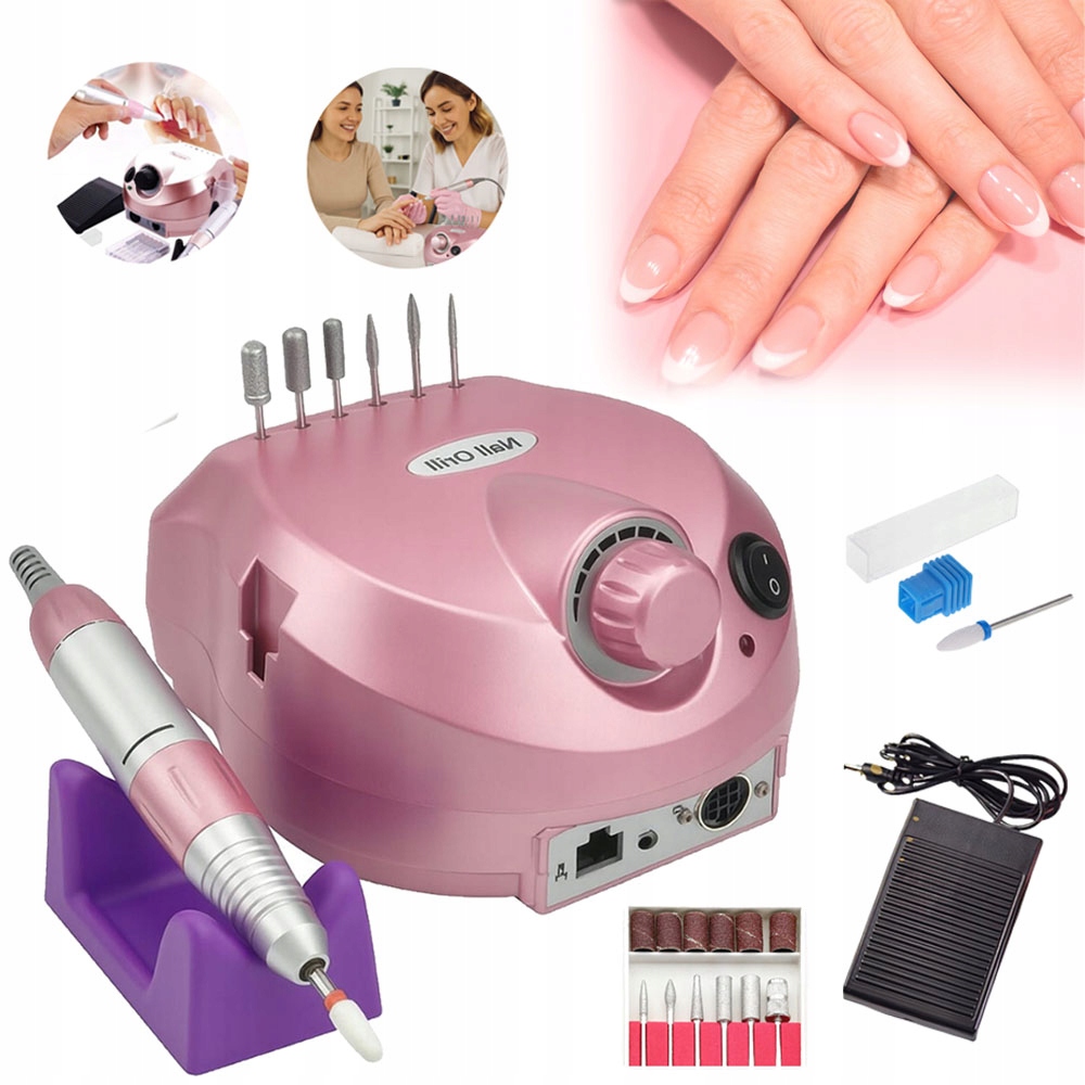 Sada Pilníků Na Nehty S Nožním Pedálem A Bity Pro Manikúru Pedicire