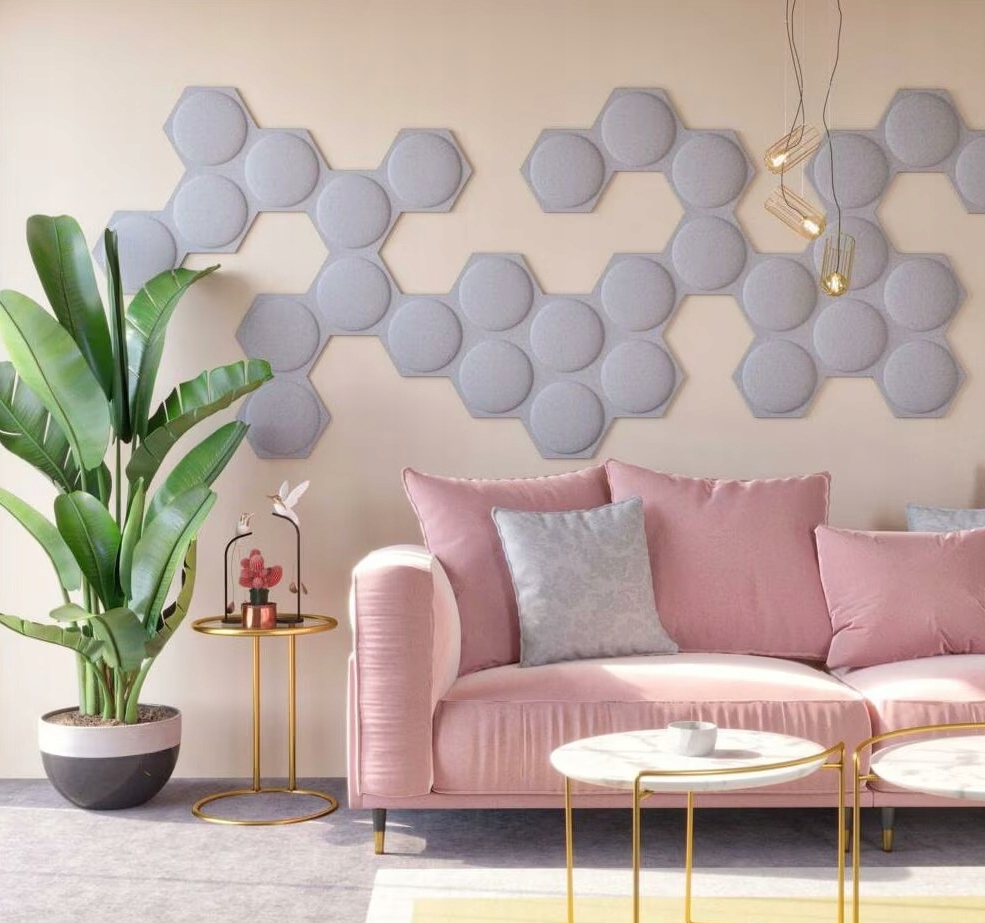 Panele Ścienne dekoracyjne HEKSAGON KOŁO FILC Szerokość produktu 26 cm