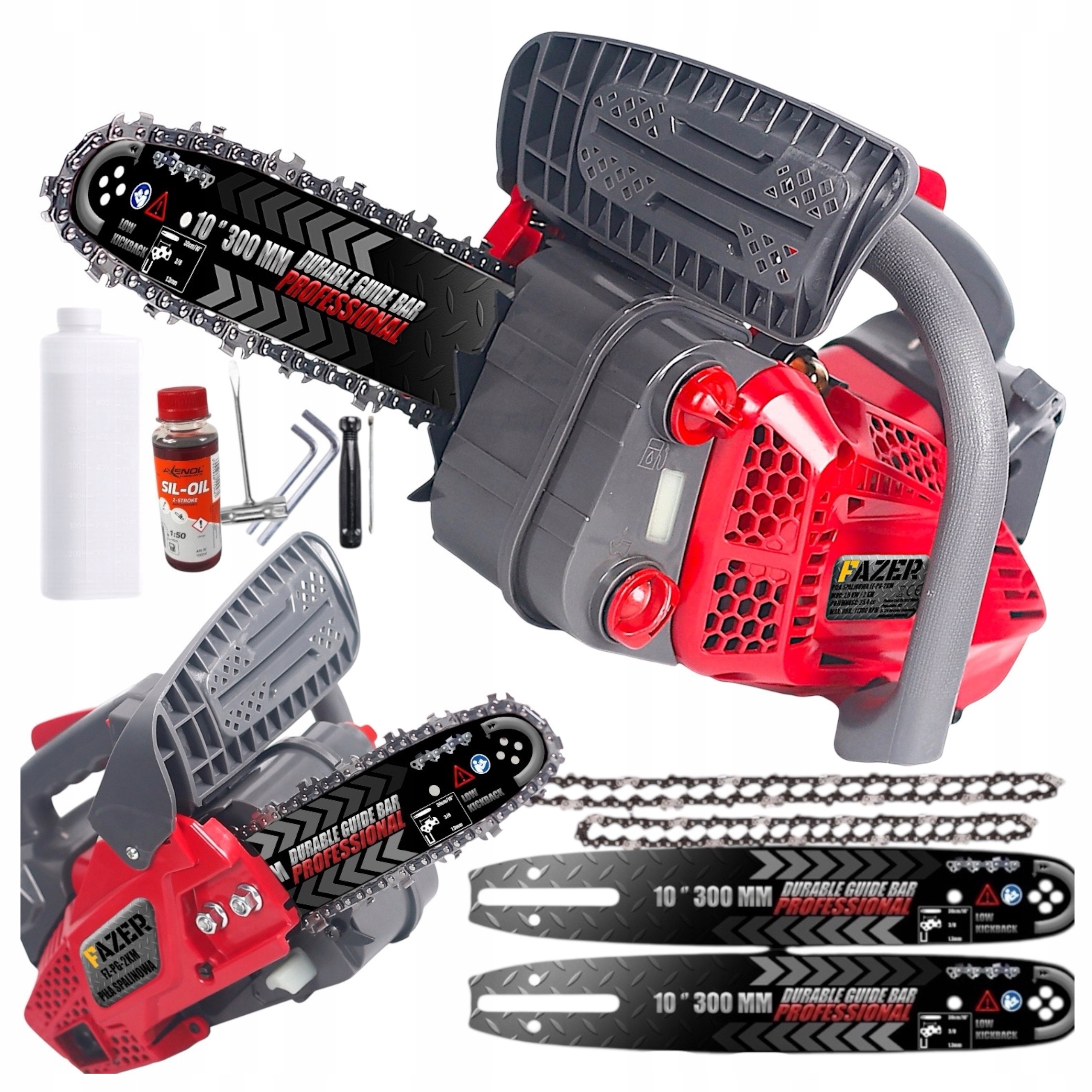 Piła Spalinowa Gałęziówka Do Gałęzi Pilarka Łańcuchowa Olej 2x Prowadnica