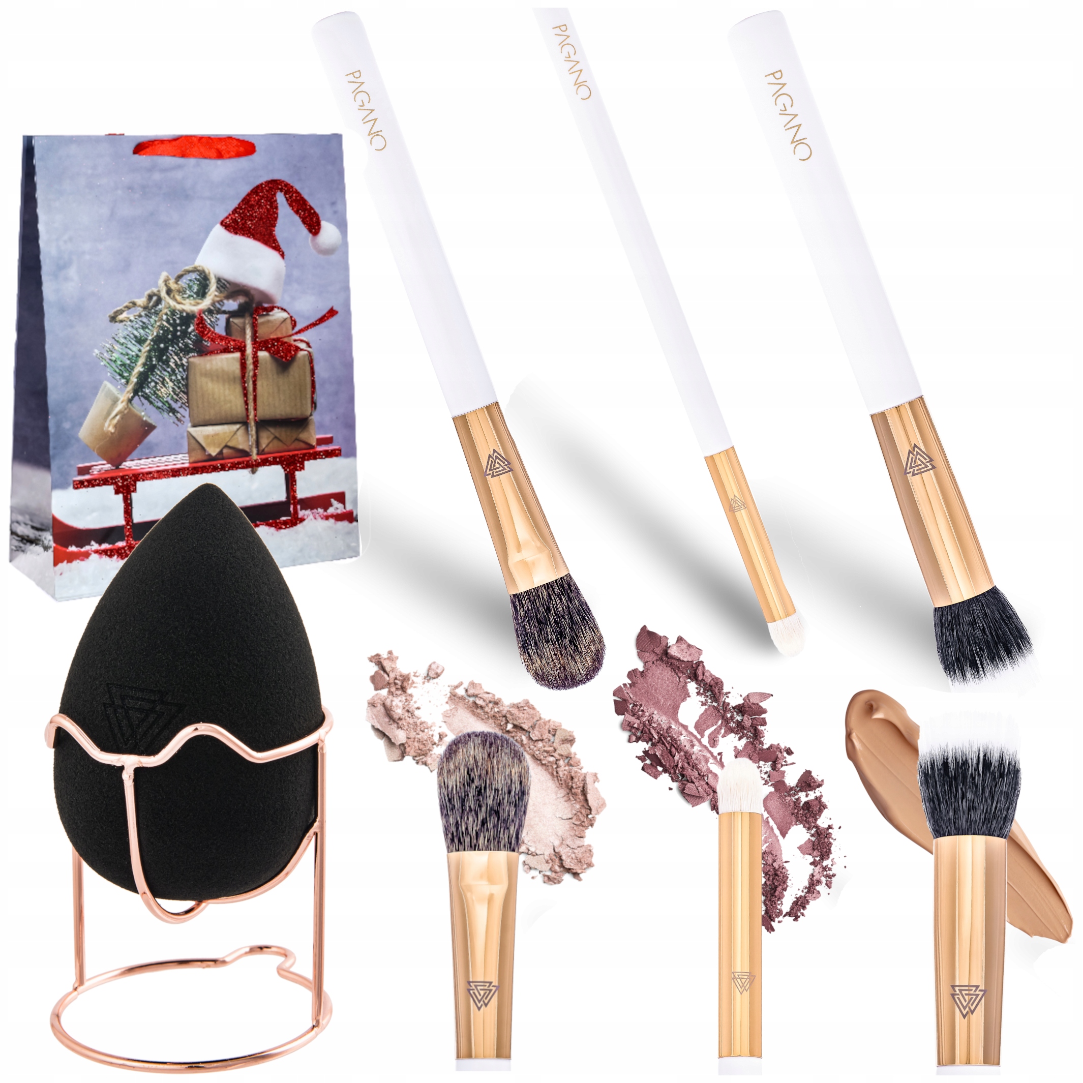 Vánoční Set Houbička Blender 3x Štětce taška