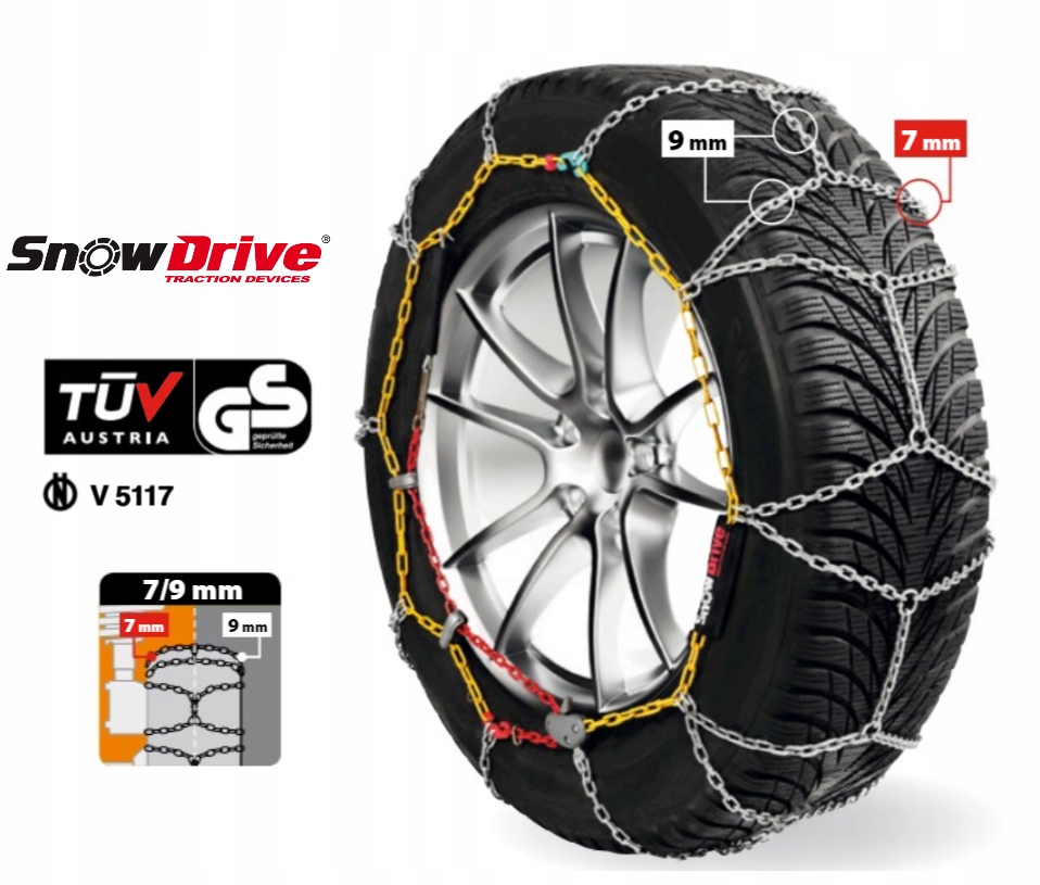 Łańcuchy śniegowe NX-7 215/60/R17 225/55/R17 215/55/R18 275/35/R18 EAN (GTIN) 8000692159934