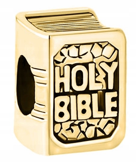 Zlatý Charms Holy Bible Kniha svatého Starého zákona Stříbro 925