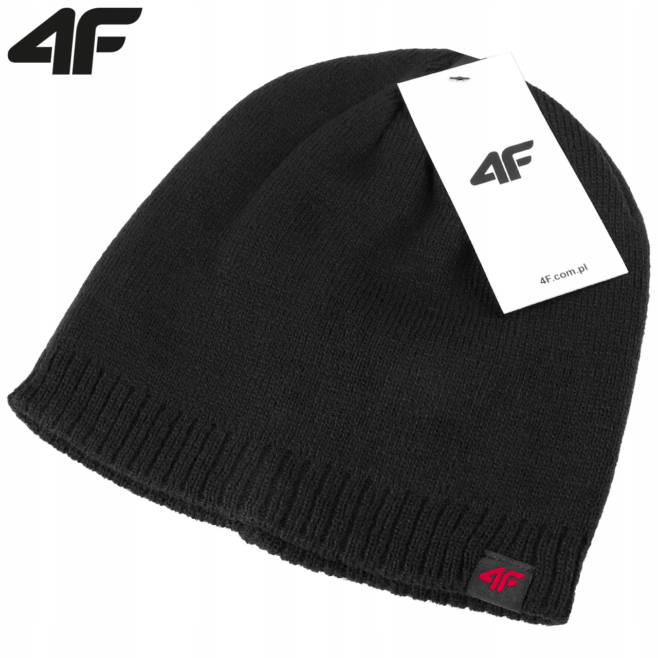 CZAPKA ZIMOWA MĘSKA 4F DAMSKA DWUWARSTWOWA LEKKA BEANIE NA ZIMĘ SPORTOWA Kolor czarny