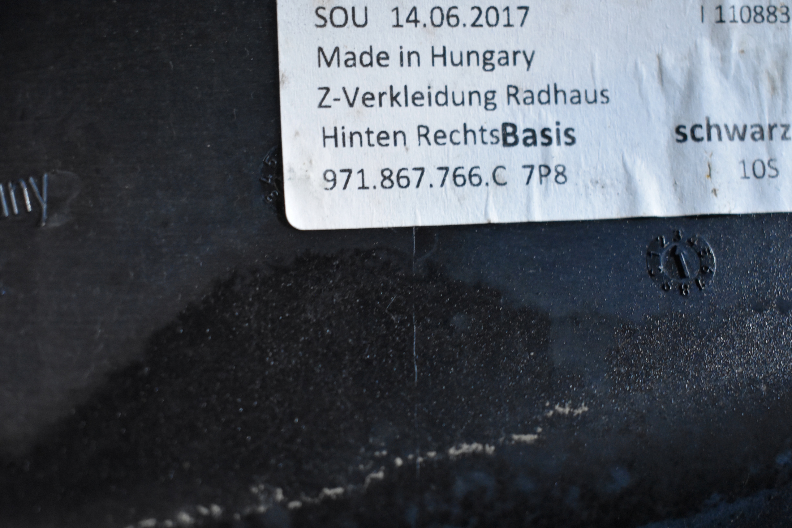 cover KANAPY rear right PORSCHE PANAMERA 971 1