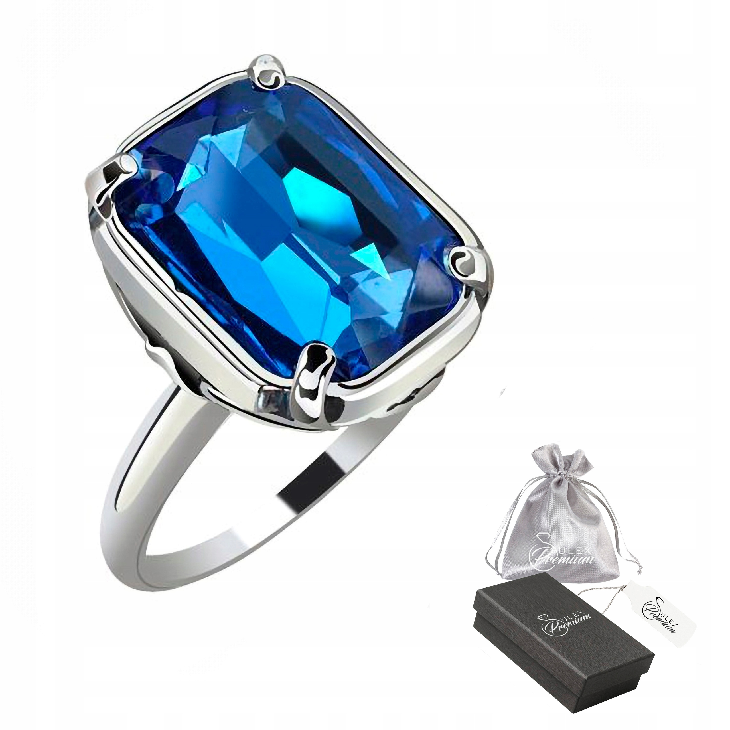 Prstýnek pr.925 Elegantní Prstýnek Křišťál Safír vel. 23