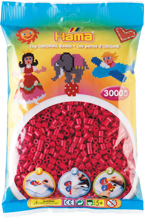 

Koraliki 3000 szt. bordowe Hama MIDI 201-29