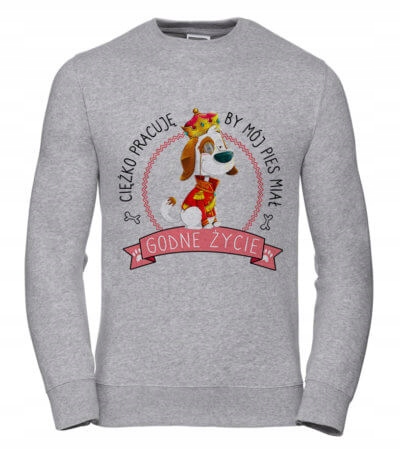 Dámská Mikina I Work Hard for a Dog, velikost 3XL, šedá