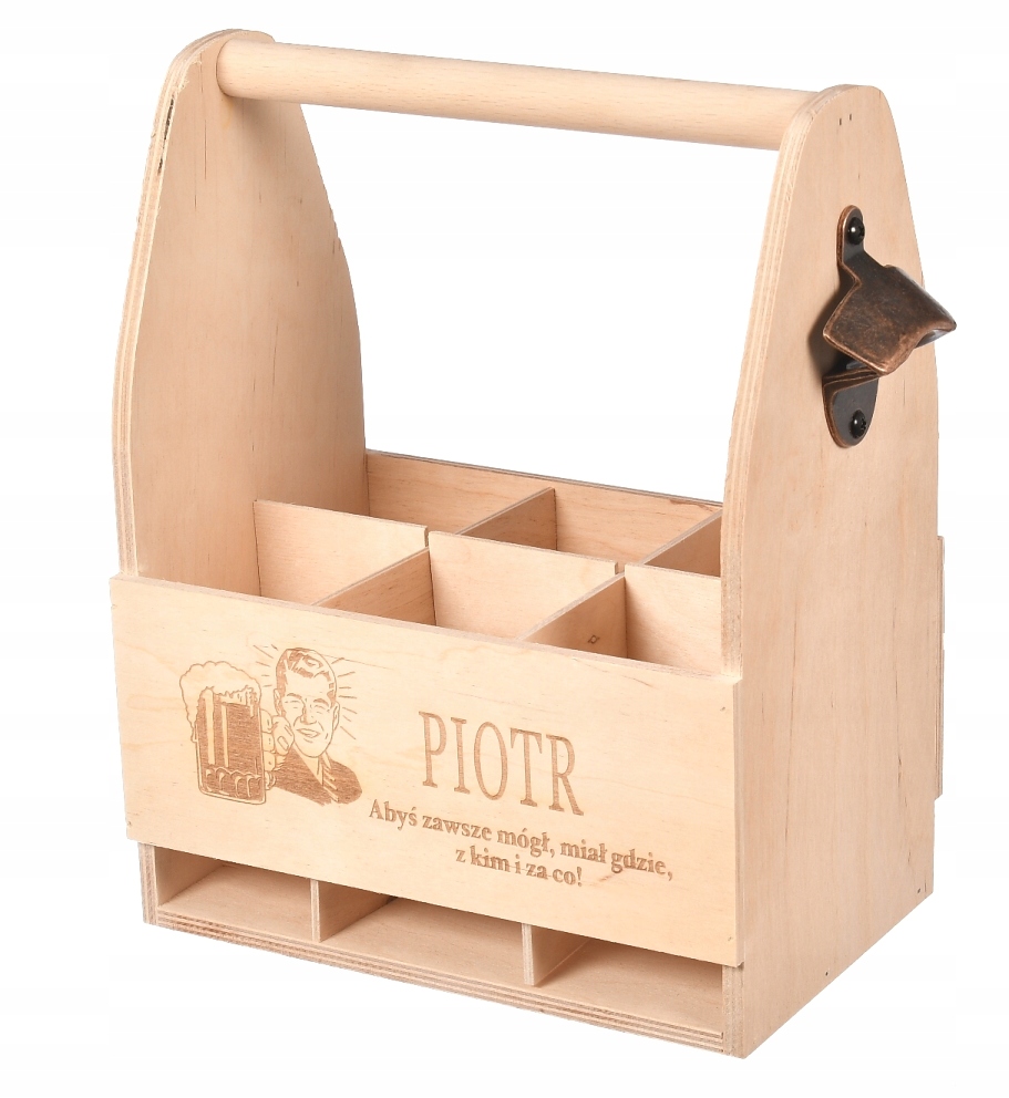 Dřevěné Nosítko Krabička Na Pivo Gravírovací Dárek