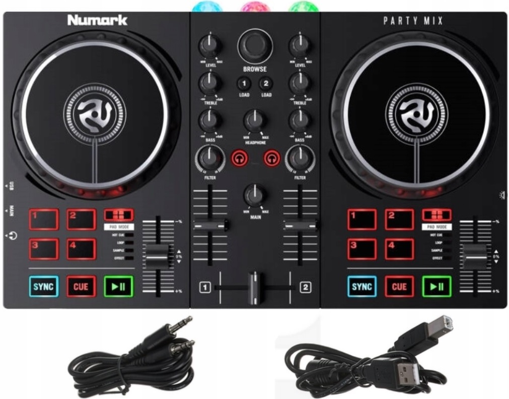 Numark Party MIX 2 Mkii Kontroler Dj Mikser Led Partymix Serato Dj Lite