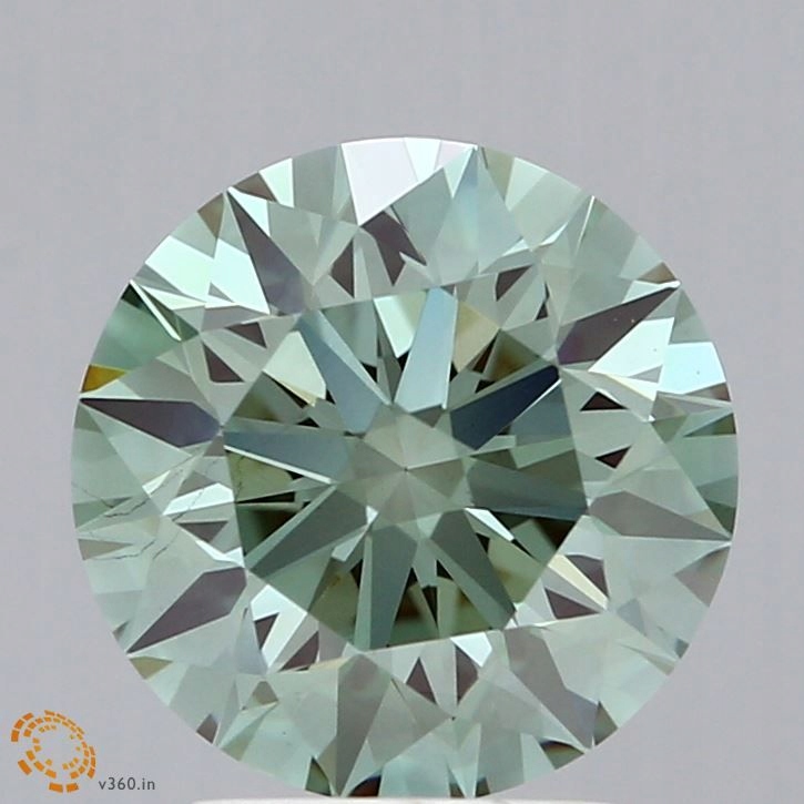Diament laboratoryjny kolorowy 2.95ct ROUND Fancy Vivid Green VS1 (IGI)