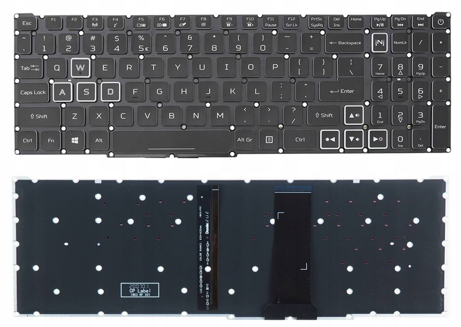 Klawiatura do laptopa Acer Nitro 5 AN515-44 AN515-54 AN515-43 Acer Predator