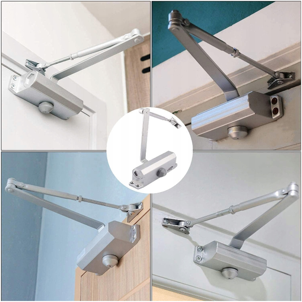 SAMOZAMYKACZ DRZWIOWY Z BLOKADĄ OTWARCIA RAMIENIEM ZAMYKACZ DO DRZWI 65 KG Typ drzwi jednoskrzydłowe