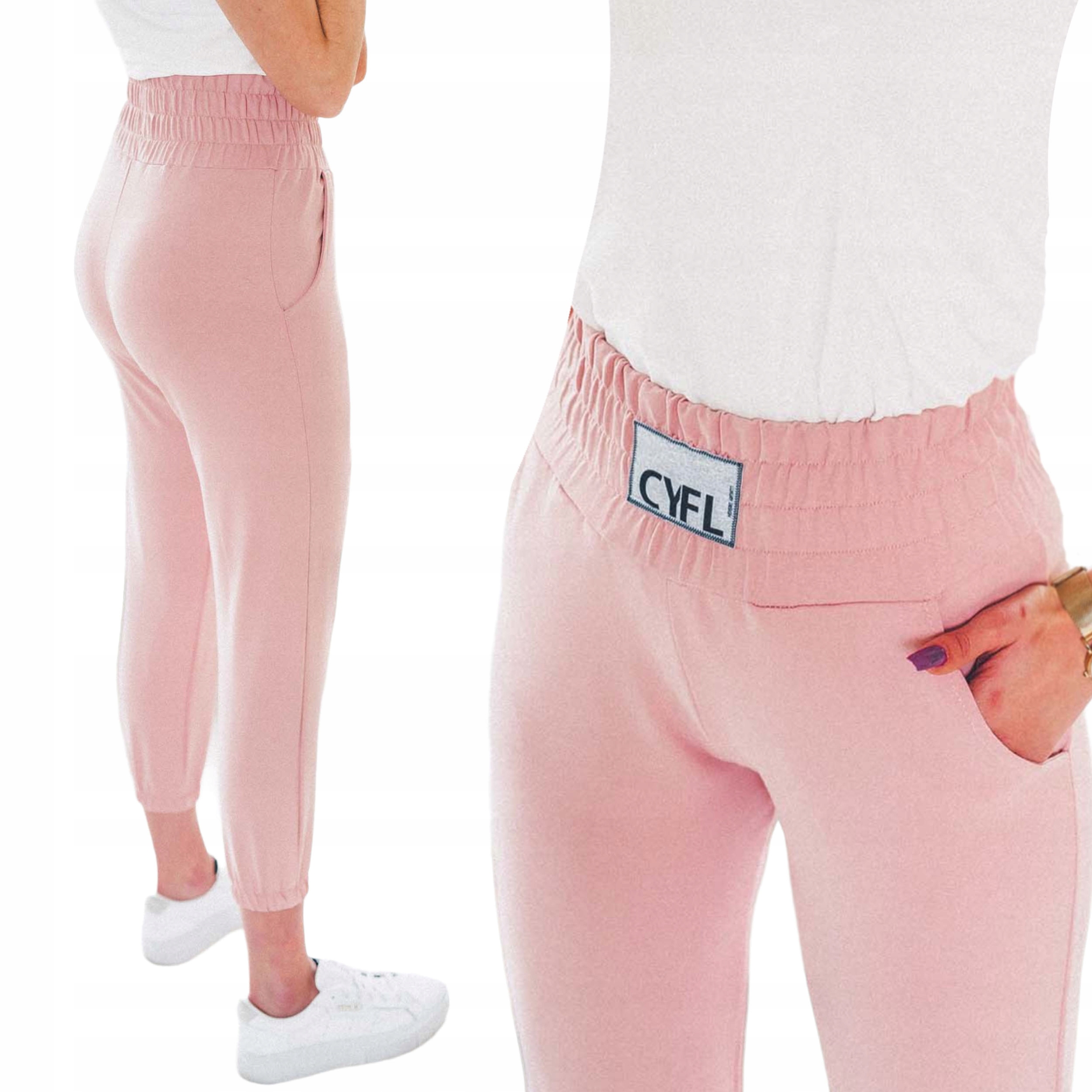 

Różowe spodnie dresowe damskie sportowe XL/XXL