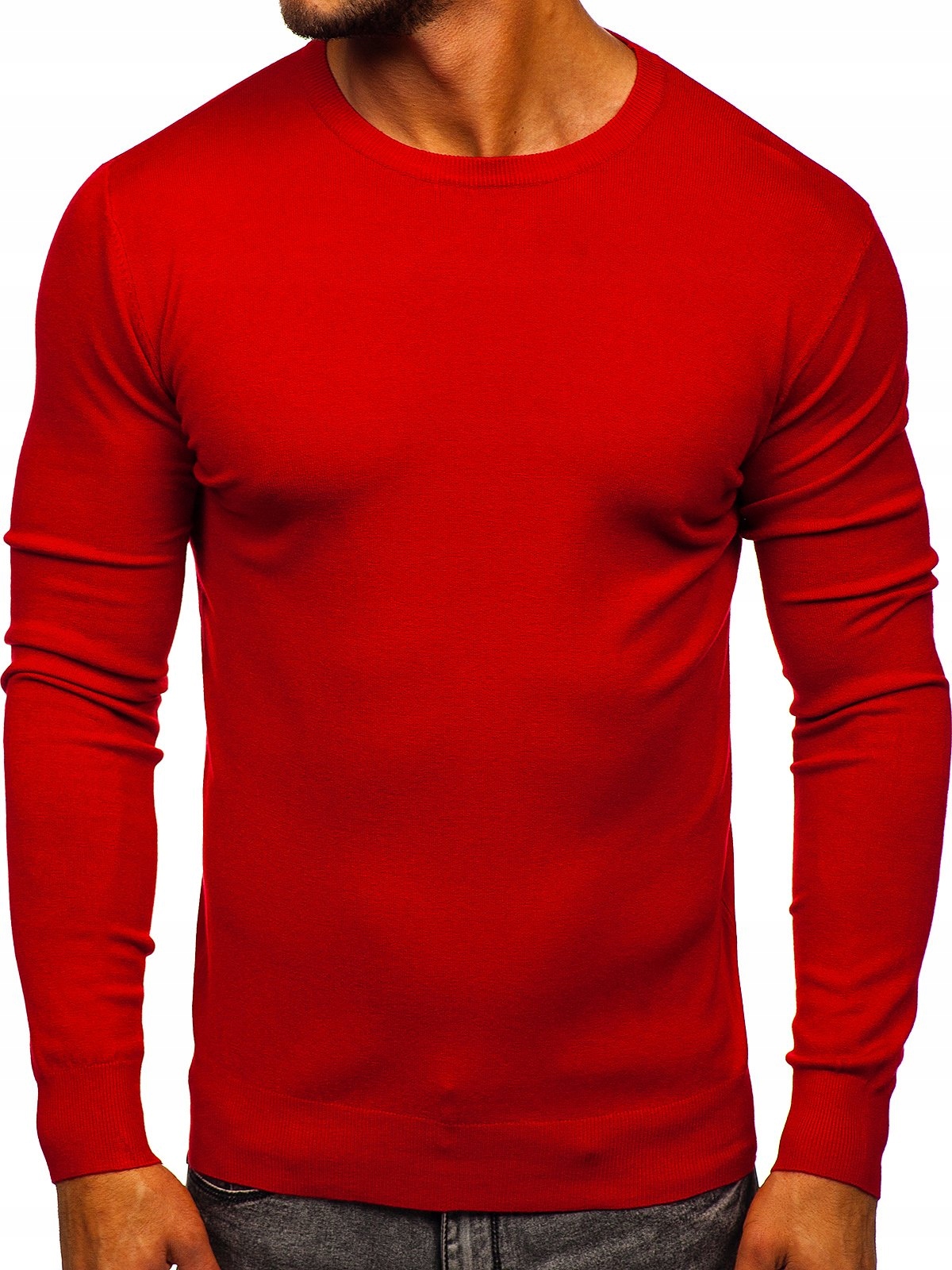 

Sweter Męski Klasyczny Czerwony YY01 Denley_s