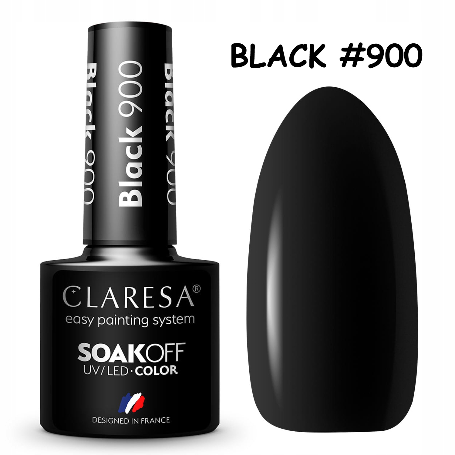

Claresa lakier hybrydowy Uv Led #900 Black Czarny