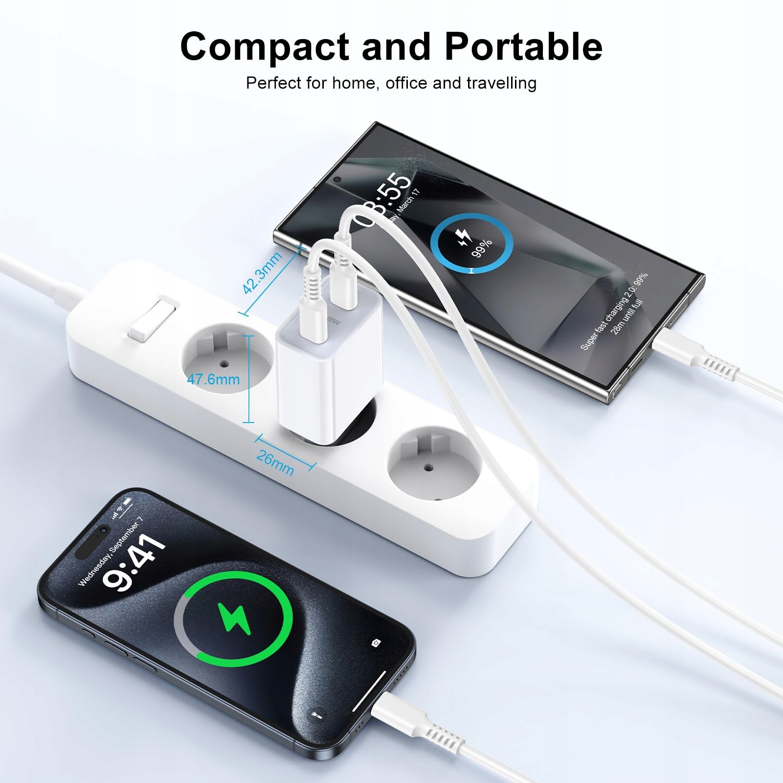 HitTid Szybka Ładowarka USB C 25W Dla Galaxy S25 S24 S23 S22 S21 S20 — miniatura 5