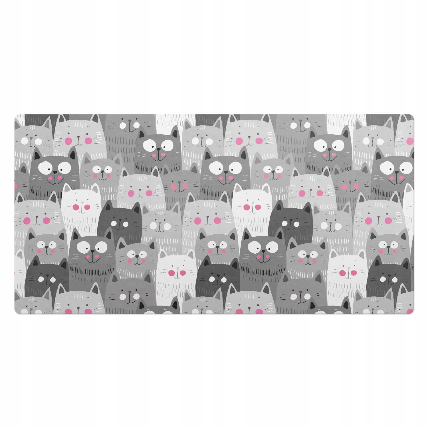 Ochranná dekorativní podložka na kancelářský stůl Vzor z roztomilých koček 100 x 50 cm