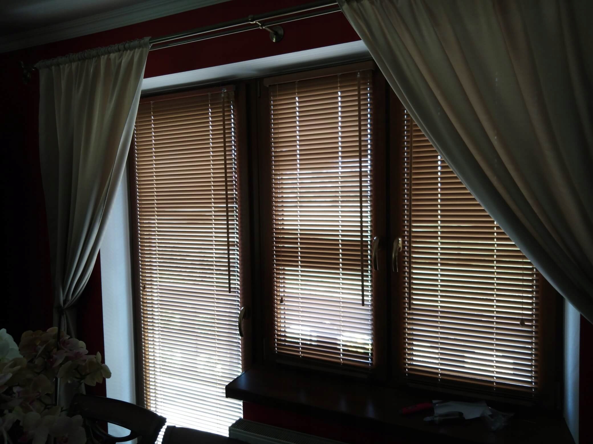 ŻALUZJE CZARNA ROLETY DREWNIANE 25MM 50x110 Długość maksymalna 50 cm