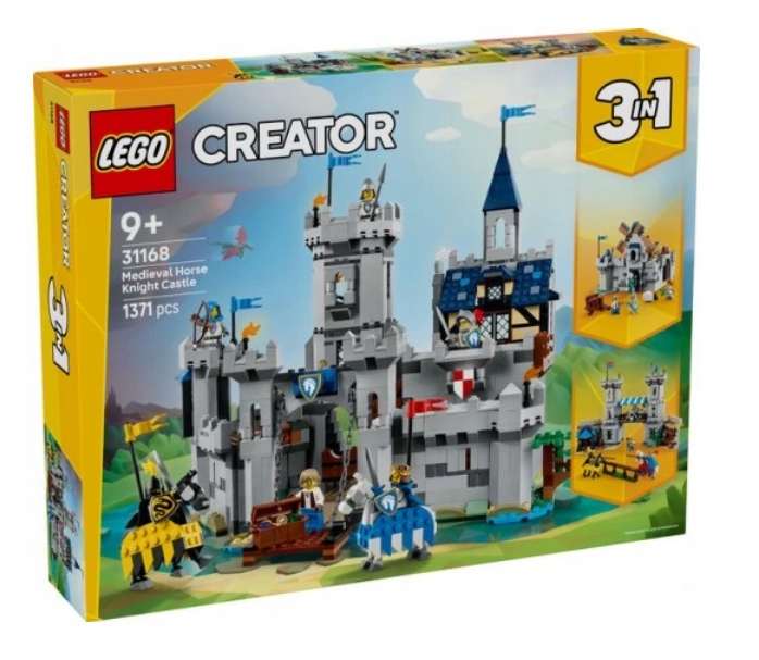 Lego 31168 Creator 3 v 1 Středověký Zámek Rytířů Koní