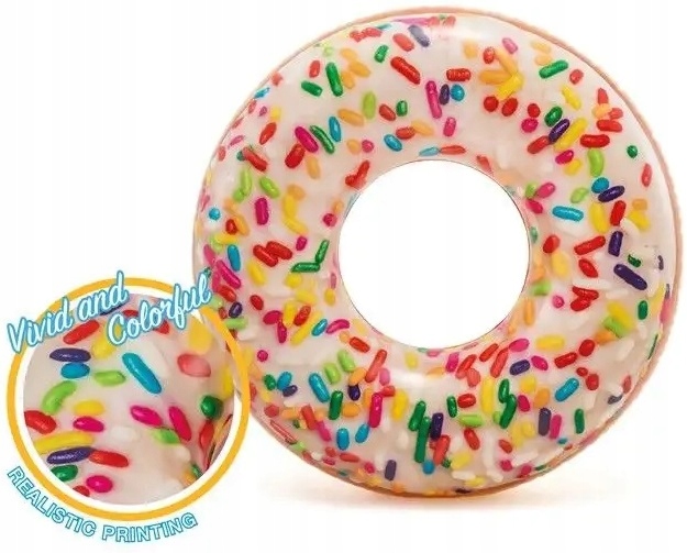 Koło dmuchane plażowe nad wodę DM 114cm Sprinkle Donut Tube 56263 INTEX Model Donut