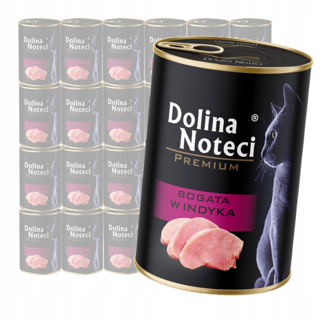 Levně Dolina Noteci Premium 24x400g Mokré Krmivo Pro Kočky Bohaté na krůtu
