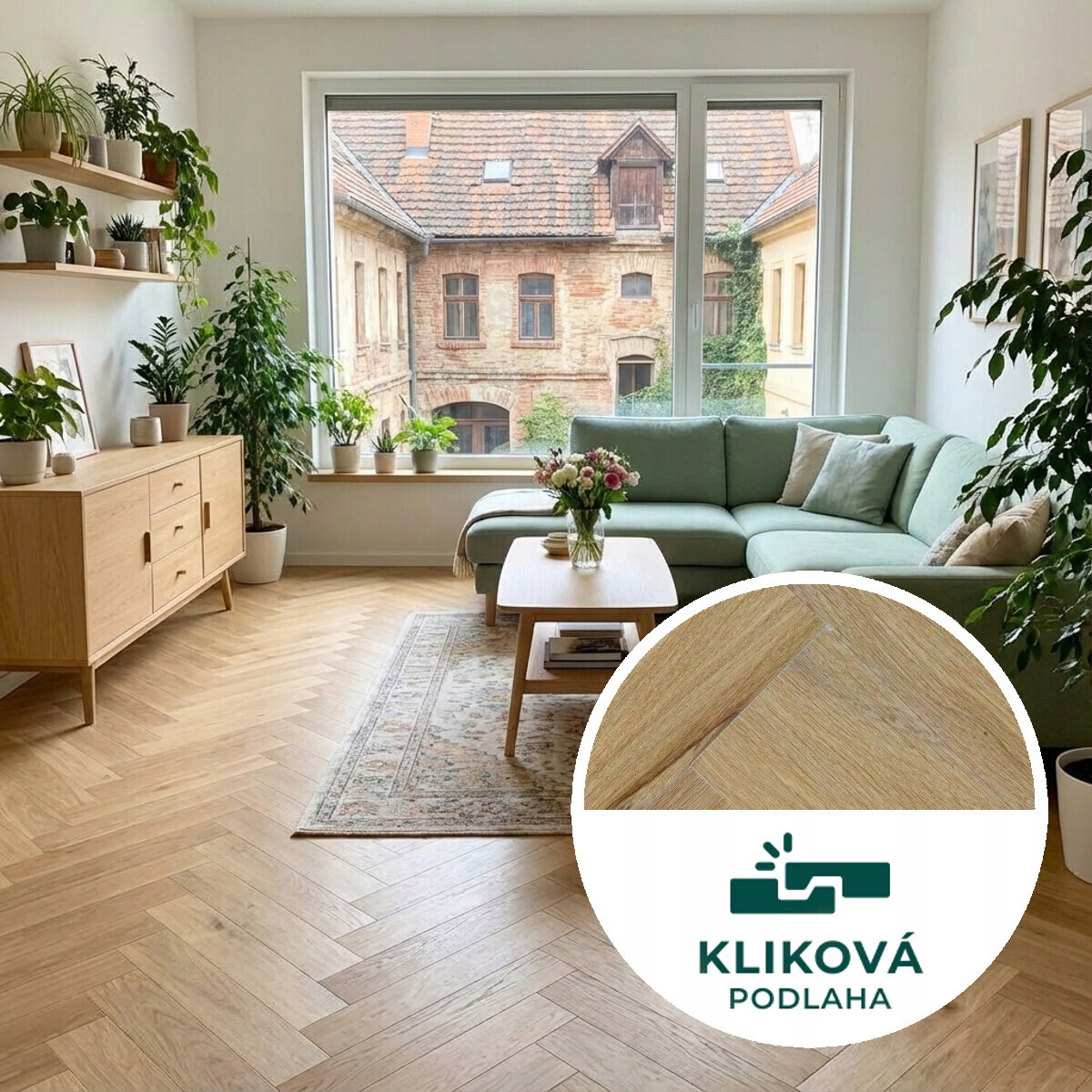 Kliková podlaha se zámky Vinylová podlaha kliková Canadian Design Herringbo